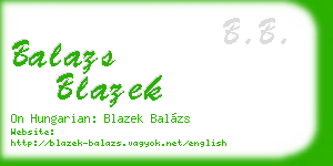 balazs blazek business card